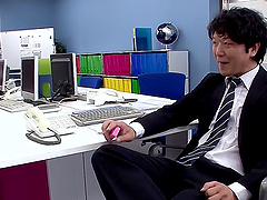 Passionate fucking in the office with sexy Japanese Aiko Endo