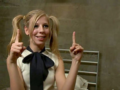 Isis Love plays with some girl's ass before fucking it with a toy