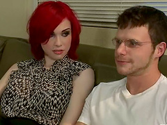 Redhead Shemale Sarina Valentina Rides Dick and Fucks Ass