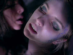 Horny lesbian girl Ally Breelsen X seduced a stranger for sex