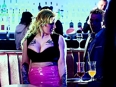 Tattooed blonde slut Alexxa Vice gets fucked hard by a stranger