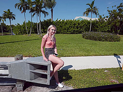 Kinky Halloween fuck video with small tits blondie Britt Blair