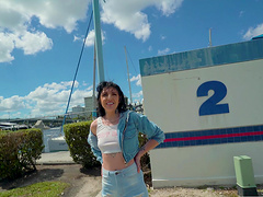 Hardcore fucking in the van with cock hungry model Brenna Mckenna