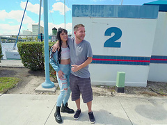 Hardcore fucking in the van with cock hungry model Brenna Mckenna