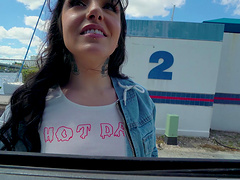 Hardcore fucking in the van with cock hungry model Brenna Mckenna