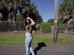 Natural tits chick Alice Visby gets fucked by a dude in the van