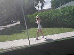 Amazing fucking in the van with hot blonde amateur Bri Klein