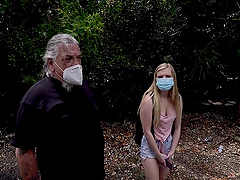 Interracial fucking in the van with pale blonde chick Harlow West