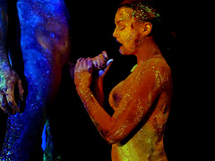 Kinky fucking with body paint makes adorable Charli Red moan