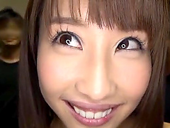 Natural tits hottie Ayami Shunka loves sucking hard cum guns