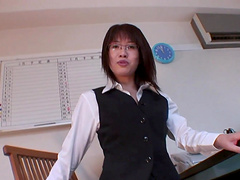 Perfect tits Asian girl Rika Kitano sucks and rides a hard dick