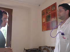 Kinky chick Cecilla drops her panties to be butt fucked by a doctor