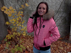 Kari K having fun while giving her BF a blowjob in the car