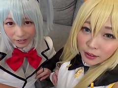 Kinky FFM threesome with a hot girlfriend and her Asian friend