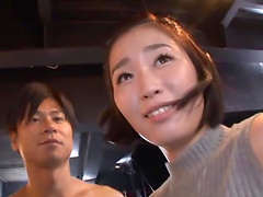 Imanaga Sana wearing fishnet  enjoys while being fucked by her man