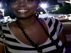 Interracial fucking with a horny ebony babe - Stacy Adams