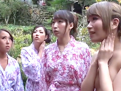 Japanese group fucking in the pool with naughty chicks - HD