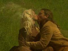 Carmen Luvana moans while being fucked outdoors by her man