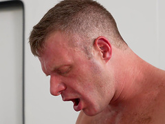 Interracial gay dicking on the sofa with a horny dude & his lover