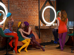 Horny lesbos having fun while fingering - Sasha Paige & Minni Love