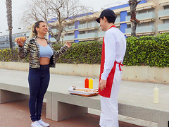 Naughty  Shaynna Lover enjoys while sucking a large cock - HD