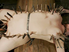 Hot Annika gets tortured with clothespins and toyed in the ass