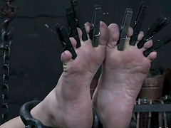 Crazy Bondage with Toying and Candle Wax Torture for Bobbi Starr