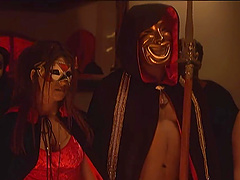 Gorgeous darling enjoys while gently fingering her clitoris