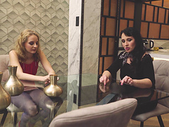 Lesbo Lylyta enjoys while licking Sissy's dripping pussy