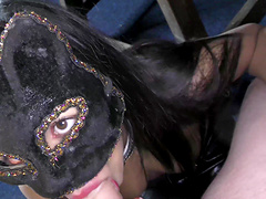 Gorgeous Masked Maya enjoys while being pleasured by her man