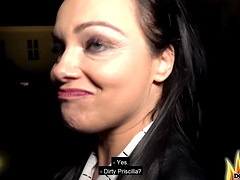 Dirty Priscilla moans while getting penetrated by her dirty boss