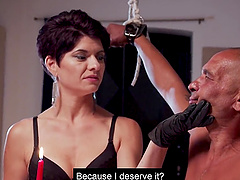 Lady Roxana having fun with her dirty boss - BDSM fetish video