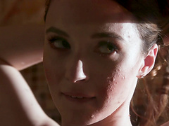 Gorgeous Hazel Moore enjoys while giving her BF a blowjob