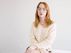 Redhead Sage Fox moans while getting fucked in doggy style