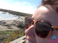 Leana Lovings having fun while getting fingered in HD POV