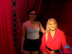 Leana Lovings moans while getting nicely fingered by her man