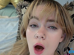 Sage Fox enjoys while sucking a dick in homemade HD POV video