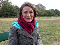 Homemade video of brunette Anya wearing stockings gets fucked