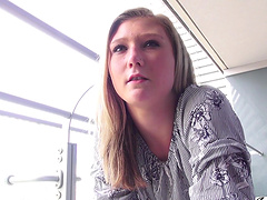 Nice fucking in missionary ends with cum in mouth for April Aniston