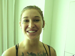 Tattooed star Klei Valentein teases before getting dicked hard