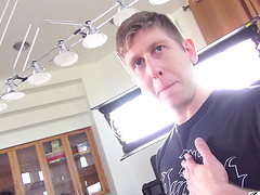 Brunette porn star Jade Nile gets ready to shoot interracial scene