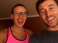 Hardcore fucking in many positions makes hot Sophia Grace cum