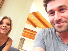 Trisha Parks wearing sexy lingerie enjoys while being pleasured