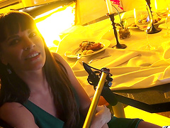 Foxy model Mystica Jade loves posing for the camera before having sex