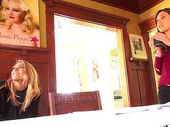 Behind the scene video with topless Jade Nile and Janice Griffith