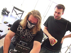 Busty pornstar Krissy Lynn gets ready in behind the stage video