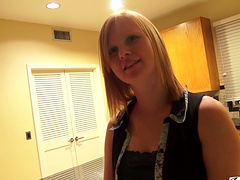 Cum on boobs ending after hardcore fucking with girlfriend Amy River