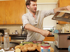 Food fetish video with two guys who love having fun in the kitchen