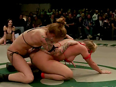 Lesbian Sex Abuse During A Female Wrestling Match!