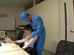 Imanaga Sana moans while getting pleasured by her coworker